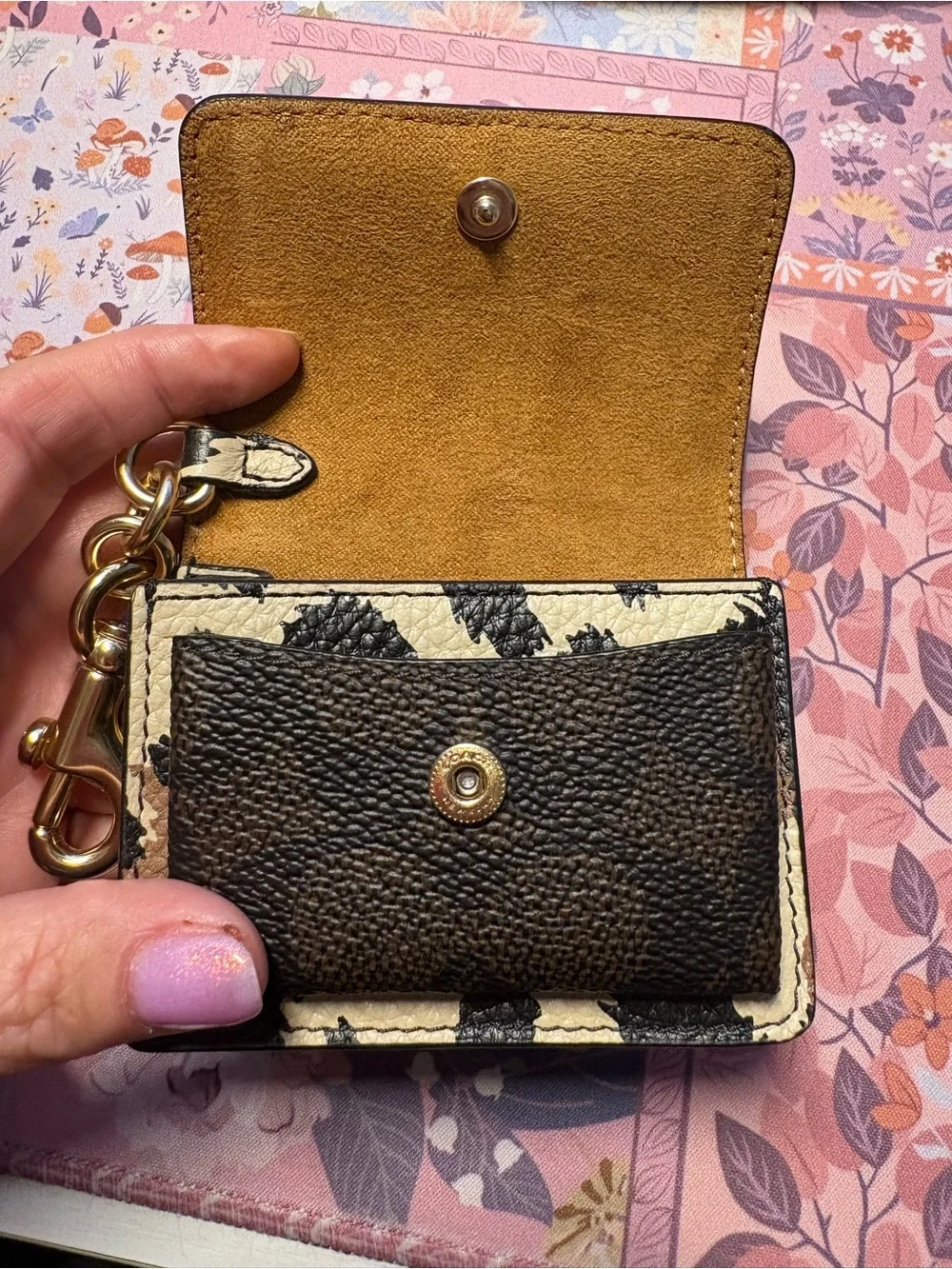 Coach Leopard Print bag charm